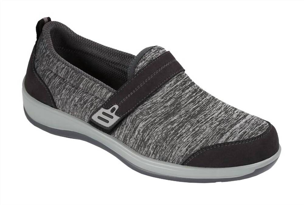 NEW ORTHOFEET women's quincy orthopedic slip-on shoe in gray